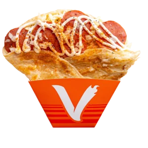 Paratha Pepperoni Beef & Cheese